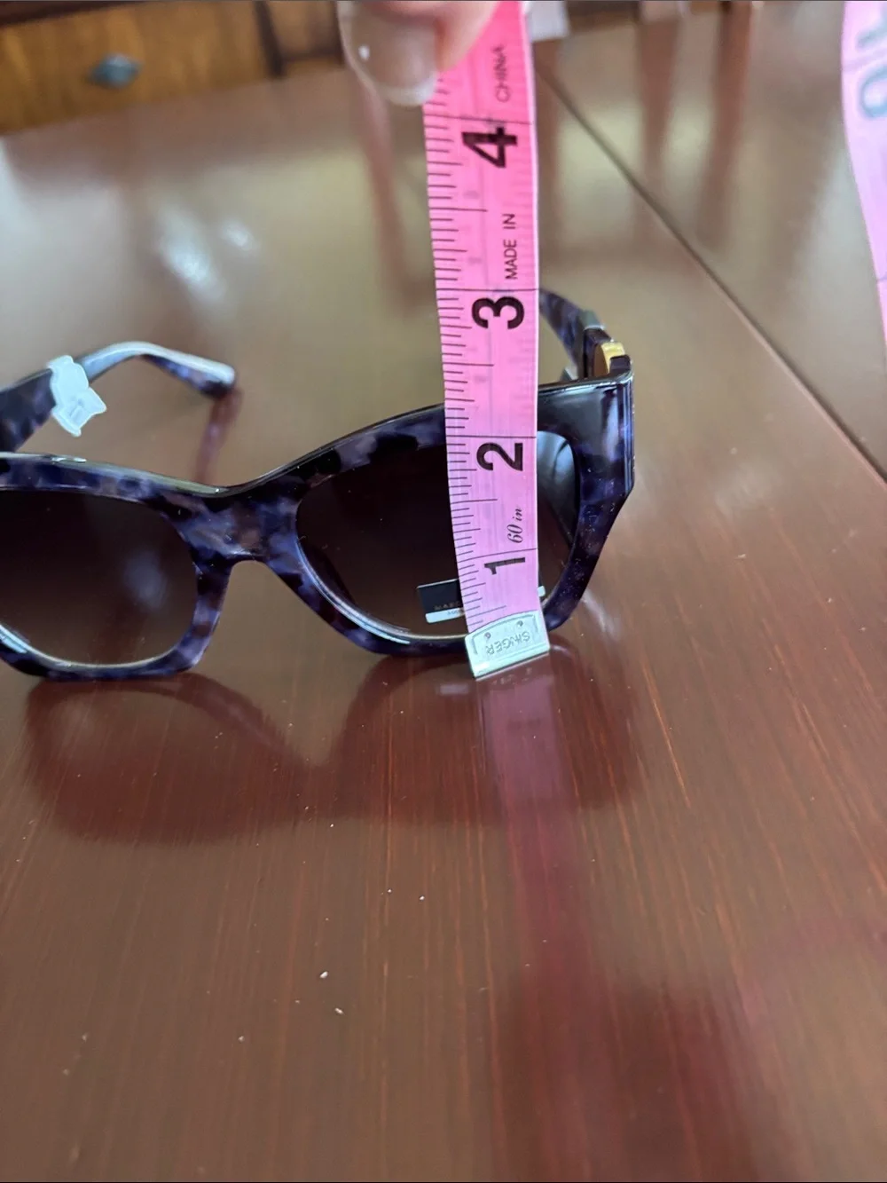 Margaret Josephs 100% UV protect,gradient black lens,tortoise shell,gold accent
